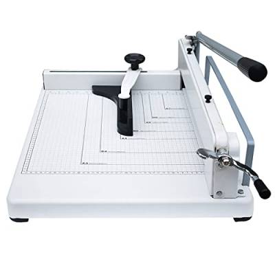 XUCS Papierschneider Heavy Duty A3 Guillotine Papierschneider Industrie Papierschneider 4,3 cm Stapelschneiden Metallbasis für Büros, Schulen, Unternehmen und Druckereien von XUCS